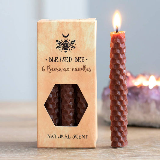 Brown Beeswax Magic Spell Candle