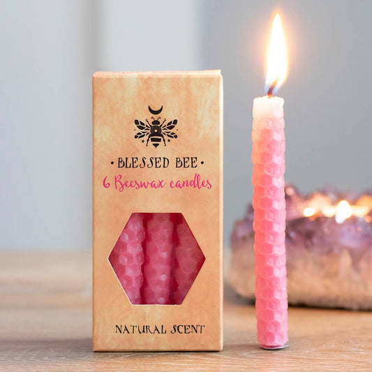 Pink Beeswax Magic Spell Candle