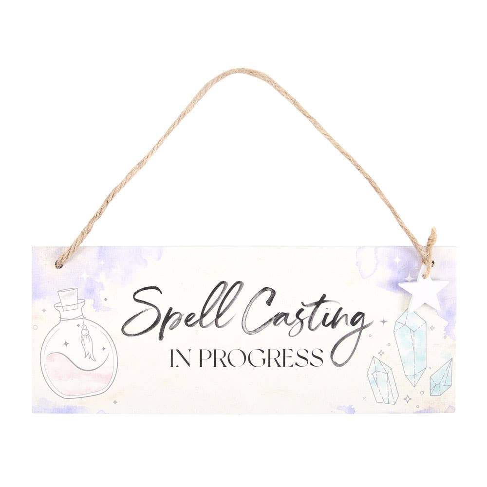 Spell Casting in Progress Witchy Hanging Sign