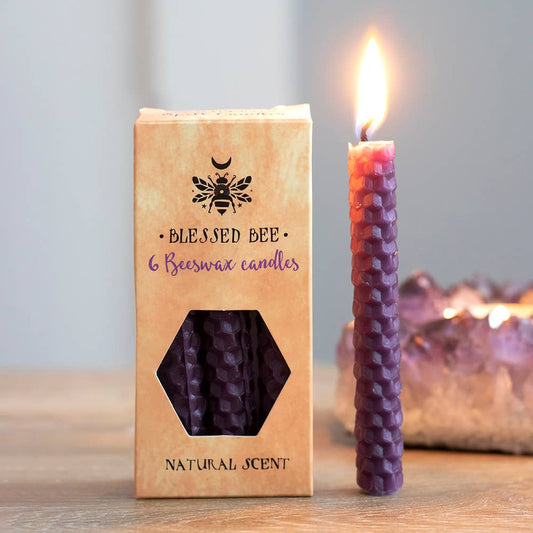 Purple Beeswax Magic Spell Candle