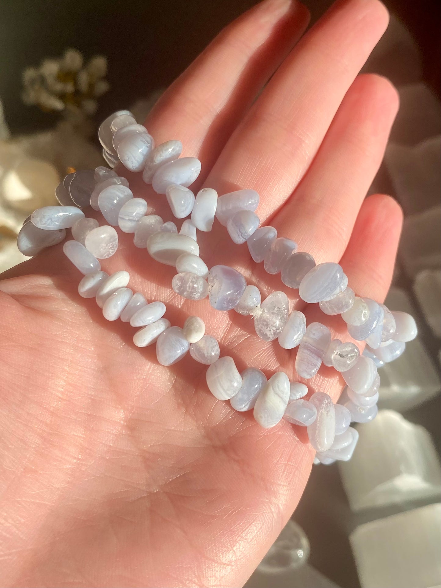 Blue Lace Agate - Chip Bracelet