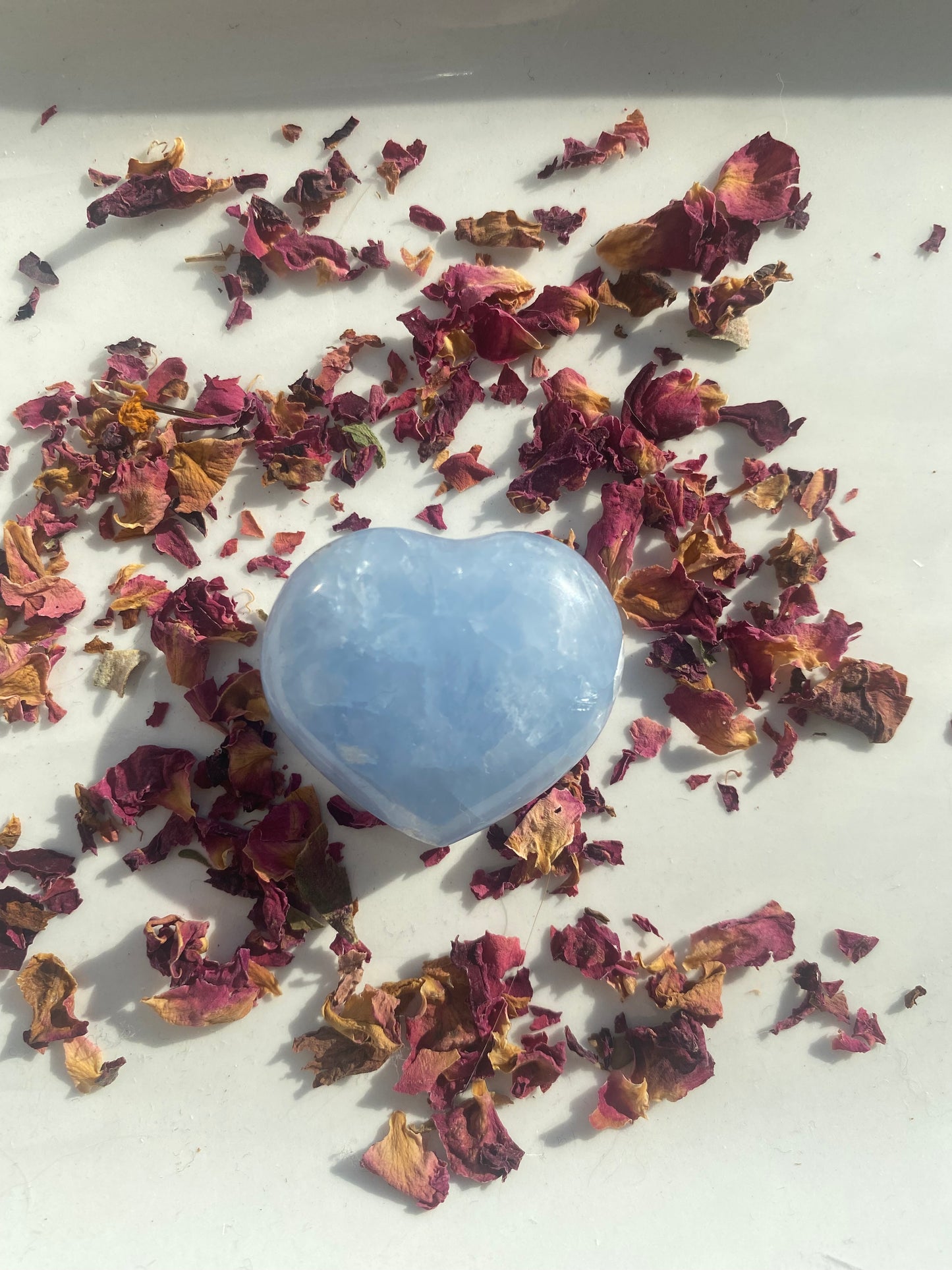 Blue Calcite Heart