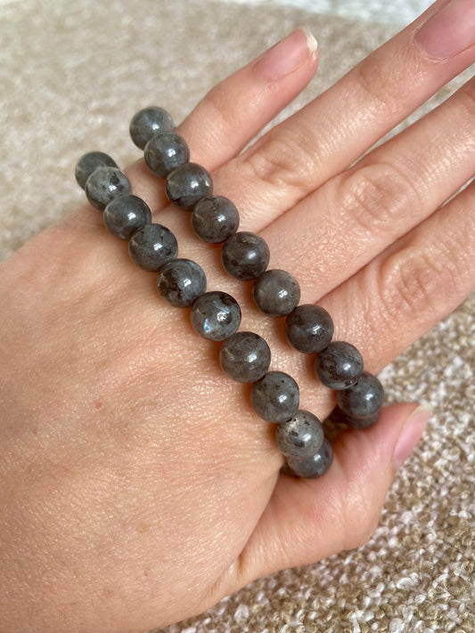 Larvikite - 8mm Beaded Bracelet