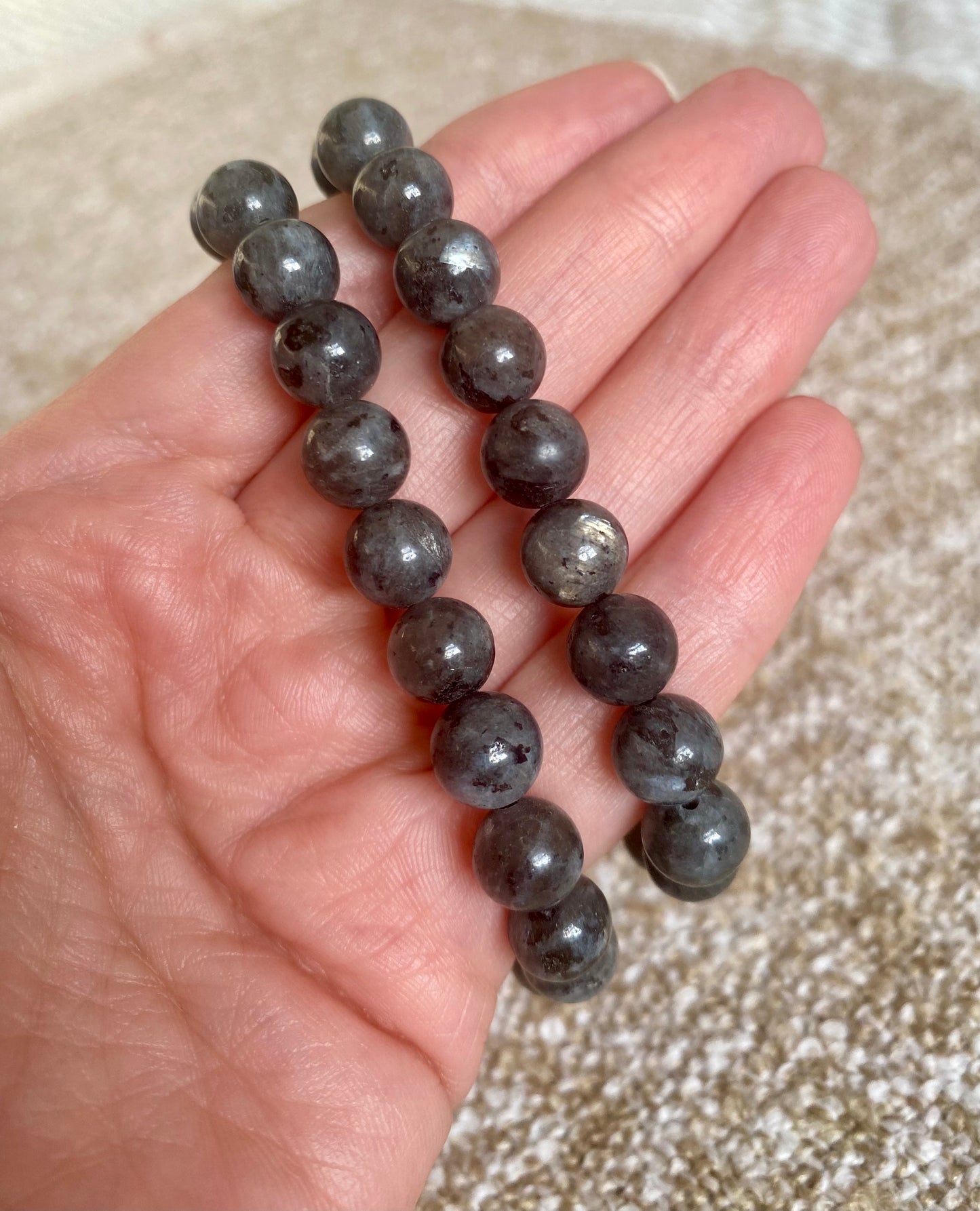 Larvikite - 8mm Beaded Bracelet