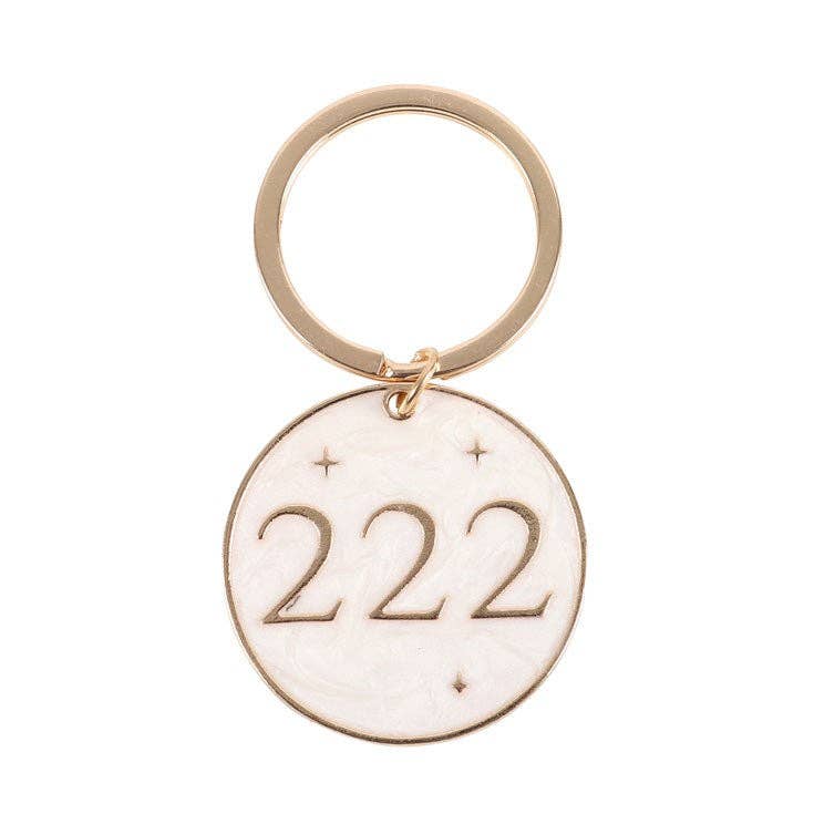 222 Angel Number Keyring