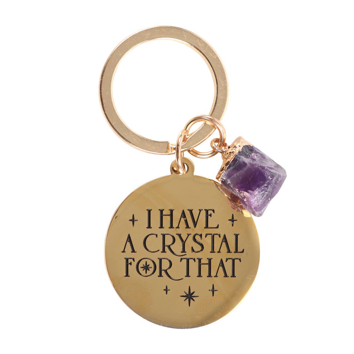 'I Have a Crystal for That' Amethyst Crystal Keyring