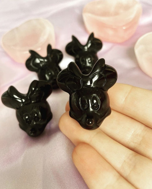 Black Obsidian Minnie Mouse Heads