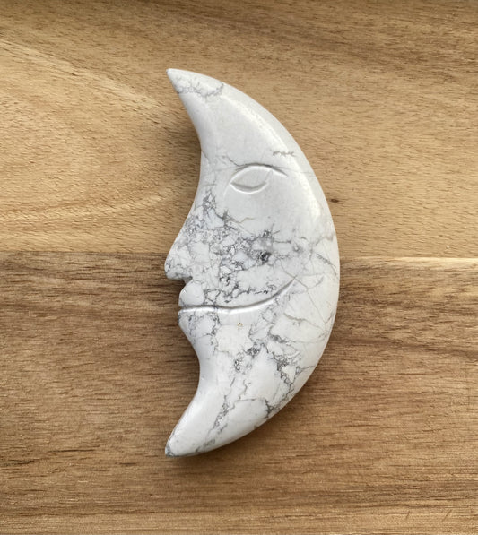 Howlite Moon